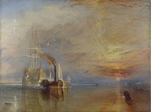 The Fighting Temeraire tugged to her last berth to be broken up, 1838, oil on canvas, National Gallery, London