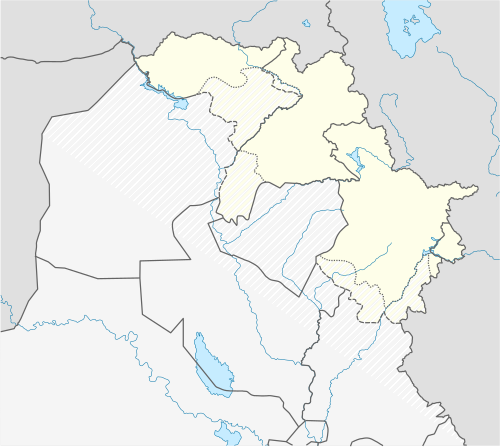 Hikûmeta Herêma Kurdistanê li ser nexşeya Başûrê Kurdistanê nîşan dide