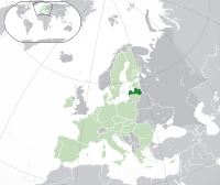 Localisation de la Lettonie