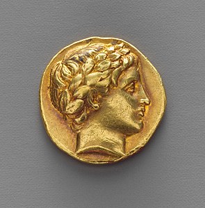 Боронғо грек статеры; Б. э. т. 323-315 йылдар; 18 мм; Метрополитен-музей