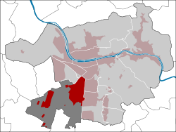 Lage des Stadtteils Kirchheim in Heidelberg