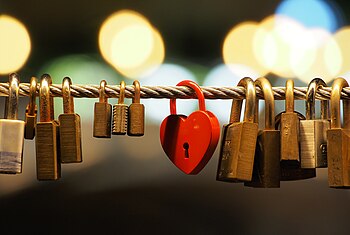Love padlocks at Butchers' Bridge (Ljubljana)