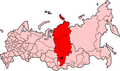 Localização de Krasnoiarsk na Federação Russa