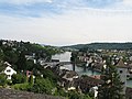 Schaffhausen und Feuerthalen am Rhein, vom Munot aus gesehen
