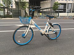 杭州的簡潔車架哈囉單車