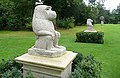 Granite Baboon statues in the Long Garden.