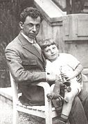 דוד ברגלסון עם בנו לוי