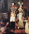L'imperatore Pedro I del Brasile e sua moglie Maria Leopoldina visitano l'orfanotrofio Casa dos Expostos a Rio de Janeiro, 1826.