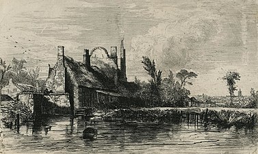 etching: Burgh Bridge