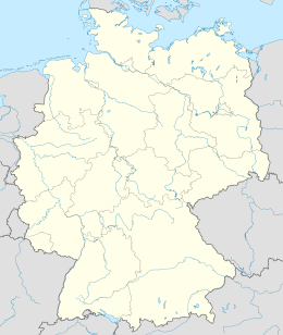 THF. Карта розташування: Німеччина