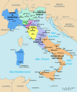Mappa dell'Italia nel 1843