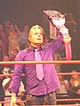 Jeff Hardy with his custom design, dubbed the "Immortal Championship", which would later officially become the second title belt design after being used by Mr. Anderson and Sting