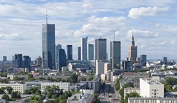 Skyline of Warsaw, Poland