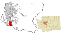 Location of Auburn in King County