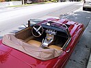 Jaguar E-type 1963, with vinyl foldable tonneau installed and snap-secured