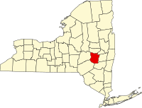 Map of Njujork highlighting Schoharie County