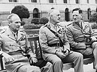 General Claude Auchinleck (right), Commander-in-Chief of the Indian Army, with the then Viceroy Wavell (centre) and General Montgomery (left)