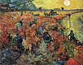 『赤い葡萄畑』1888年11月、アルル。油彩、キャンバス、73 × 91 cm。プーシキン美術館[189]F 495, JH 1626。