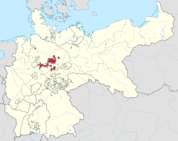 Letak Kadipaten Braunschweig di Kekaisaran Jerman
