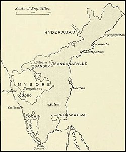 Location of Madras Presidency