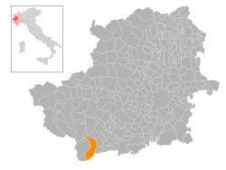 Locatie van Villar Pellice in Turijn (TO)