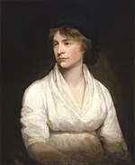 A painted portrait of the writer Mary Wollstonecraft