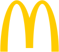 לוגו מקדונלד'ס - האות M בצבע צהוב, המורכבת משתי פרבולות