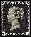 Image 26The Penny Black, the world's first postage stamp (1 May 1840) (from Postage stamp)