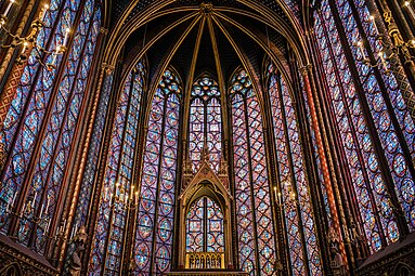 Gothic - Sainte-Chapelle, Paris, by Pierre de Montreuil, 1243-1248[25]