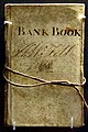 Bank account book, issued by Petty and Postlethwaite for use in Cumbria, UK. 1st entry 1831, last entry in 1870. On display at the British Museum in London.
