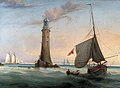 Image 19Smeaton's Eddystone Lighthouse, 9 miles out to sea. John Smeaton pioneered hydraulic lime in concrete which led to the development of Portland cement in England and thus modern concrete. (from Culture of the United Kingdom)