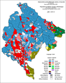 Zensus 2011. Etwa 48 % (2003 63 %) oder 266.000 Einwohner geben als Muttersprache Serbisch an