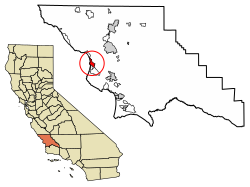 Location in San Luis Obispo County and the state of California