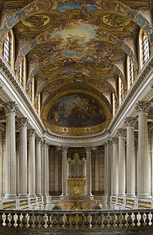 The interior of the Royal Chapel of Versailles