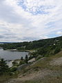 The shoreline of Bras d'Or Lake at Marble Mountain, Inverness Co.