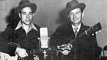 Earl Scruggs (left) and Lester Flatt (right) in 1949