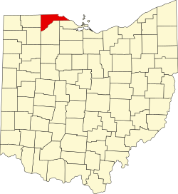 Karte von Lucas County innerhalb von Ohio