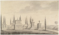 View of the burial ground at Bangalore - Select Views in Mysore, the country of Tippoo Sultan by Robert Home (1752-1834)[22]
