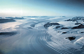 Глечер на Антарктику.
