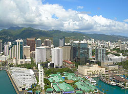 Downtown Honolulu, the city and county urban center
