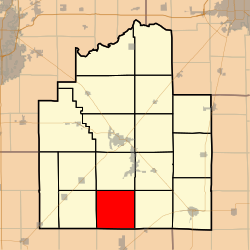 Location in Christian County