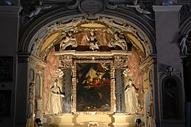 Pala di altare de la capella dei gesuiti en la iglesia parroquial de Grazzano Badoglio, de Andrea Pozzo.