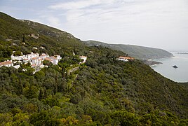 The Arrábida Natural Park with the mountain and the sea.