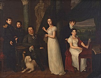 Family portrait of counts Morkovs, 1813