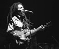 Bob Marley am 30. Mai 1980 live während eines Konzertes im Hallenstadion in Zürich, Schweiz.