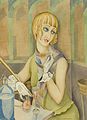 Image 1Painting of Danish artist and transgender woman Lili Elbe circa 1928 done by her wife Gerda Wegener.