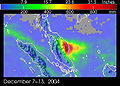 Image 110Peninsular Malaysia Precipitation Map in December 2004 showing heavy precipitation on the east coast, causing floods there. (from Geography of Malaysia)