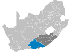 Karte de Sud Afrika montra Kakadu in Est Kabe
