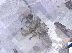 Nasa-Satellietbeeld van die Ellef-Ringnes-eiland