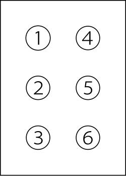 Braille-a celulo kun la punti numerizita
